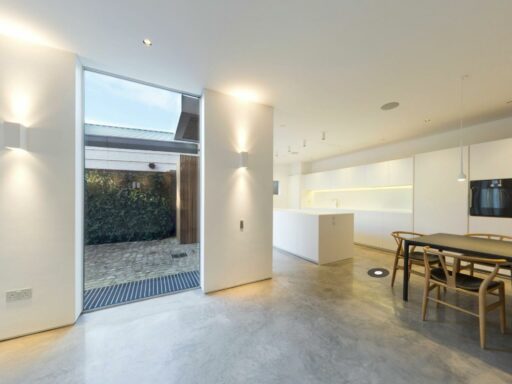 a white themed kitchen