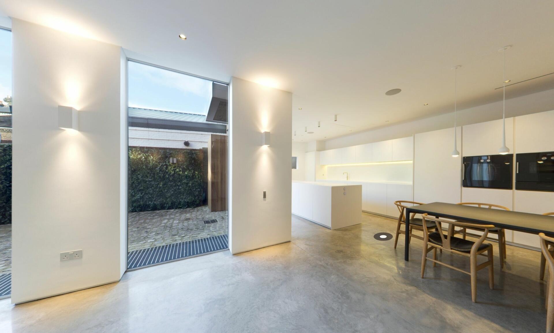 a white themed kitchen